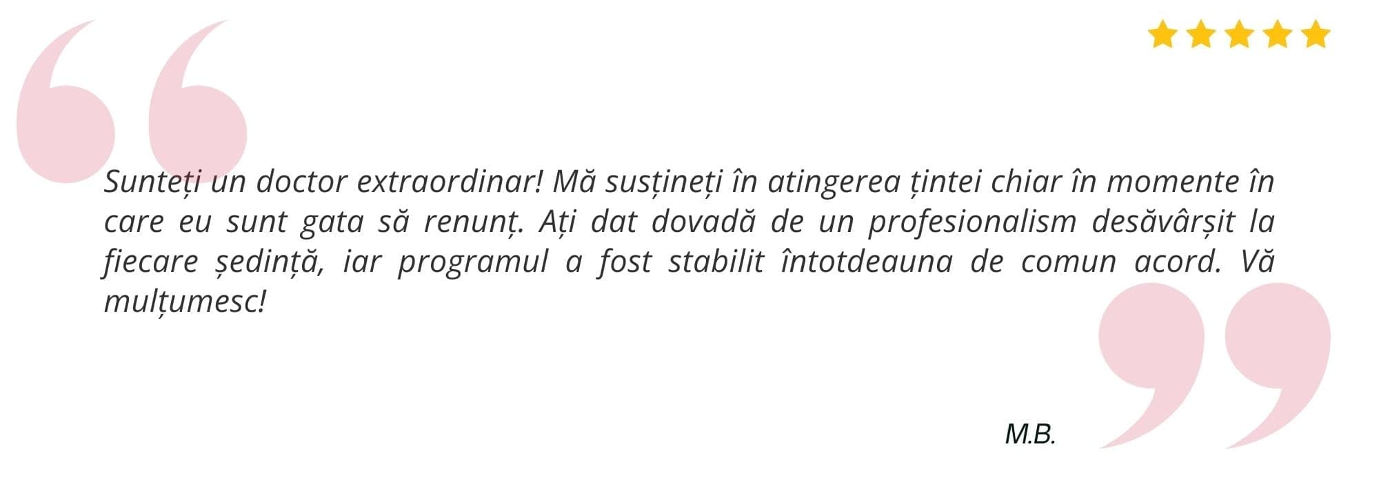 Testimonial pacient Dr. Ana Vochiță 7