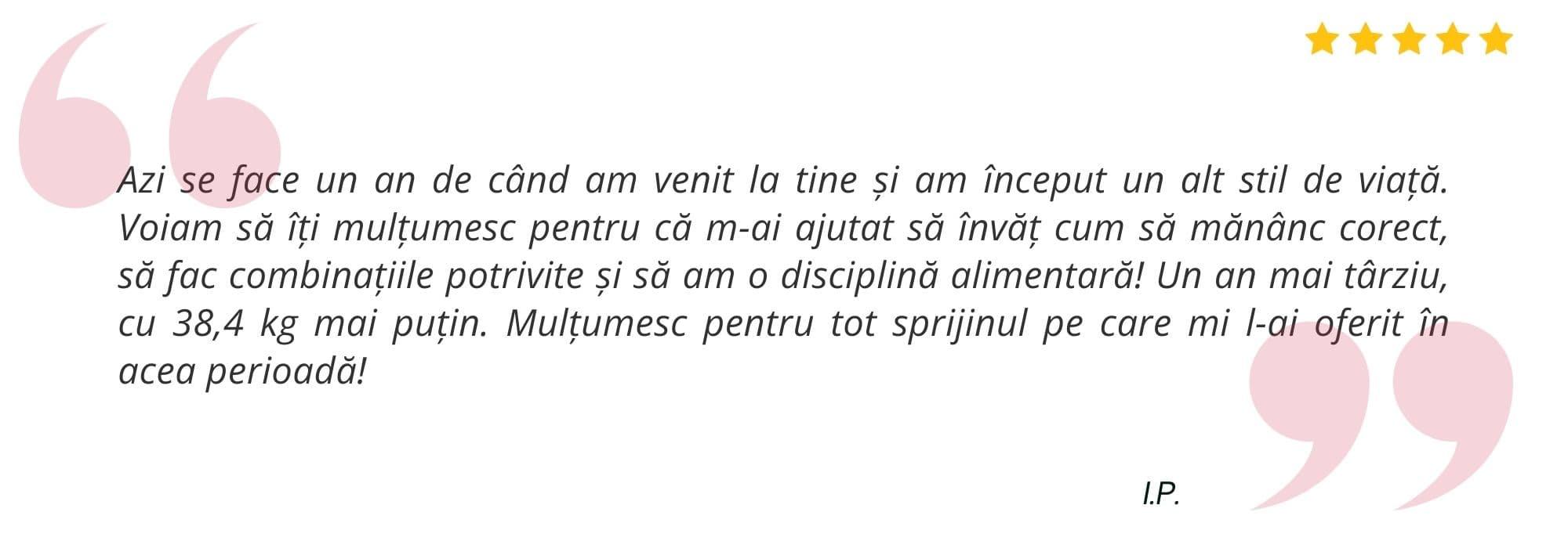 Testimonial pacient Dr. Andra Neacșu 1