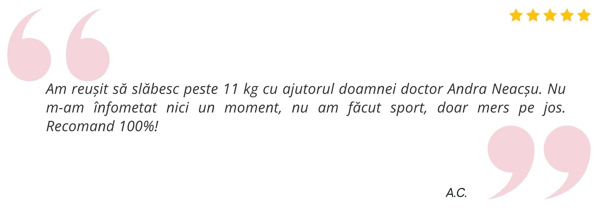 Testimonial pacient Dr. Andra Neacșu 5
