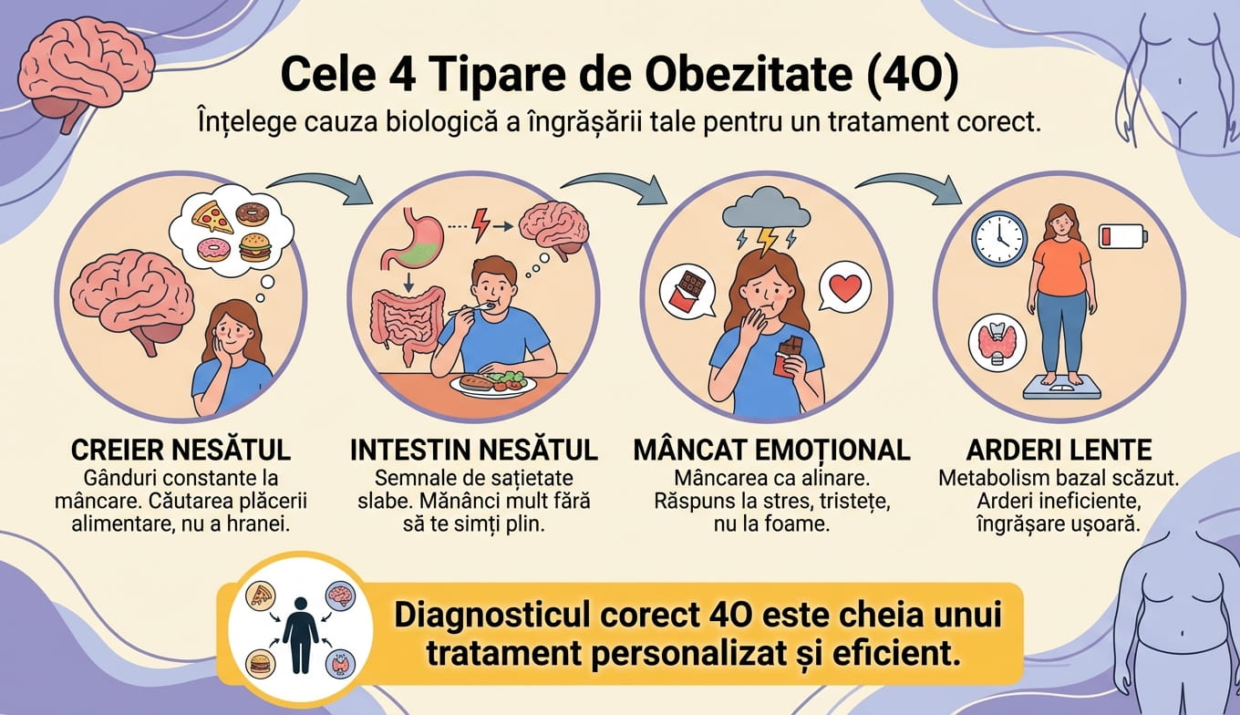 Cele 4 Tipare de Obezitate: De ce slăbitul e diferit pentru fiecare om